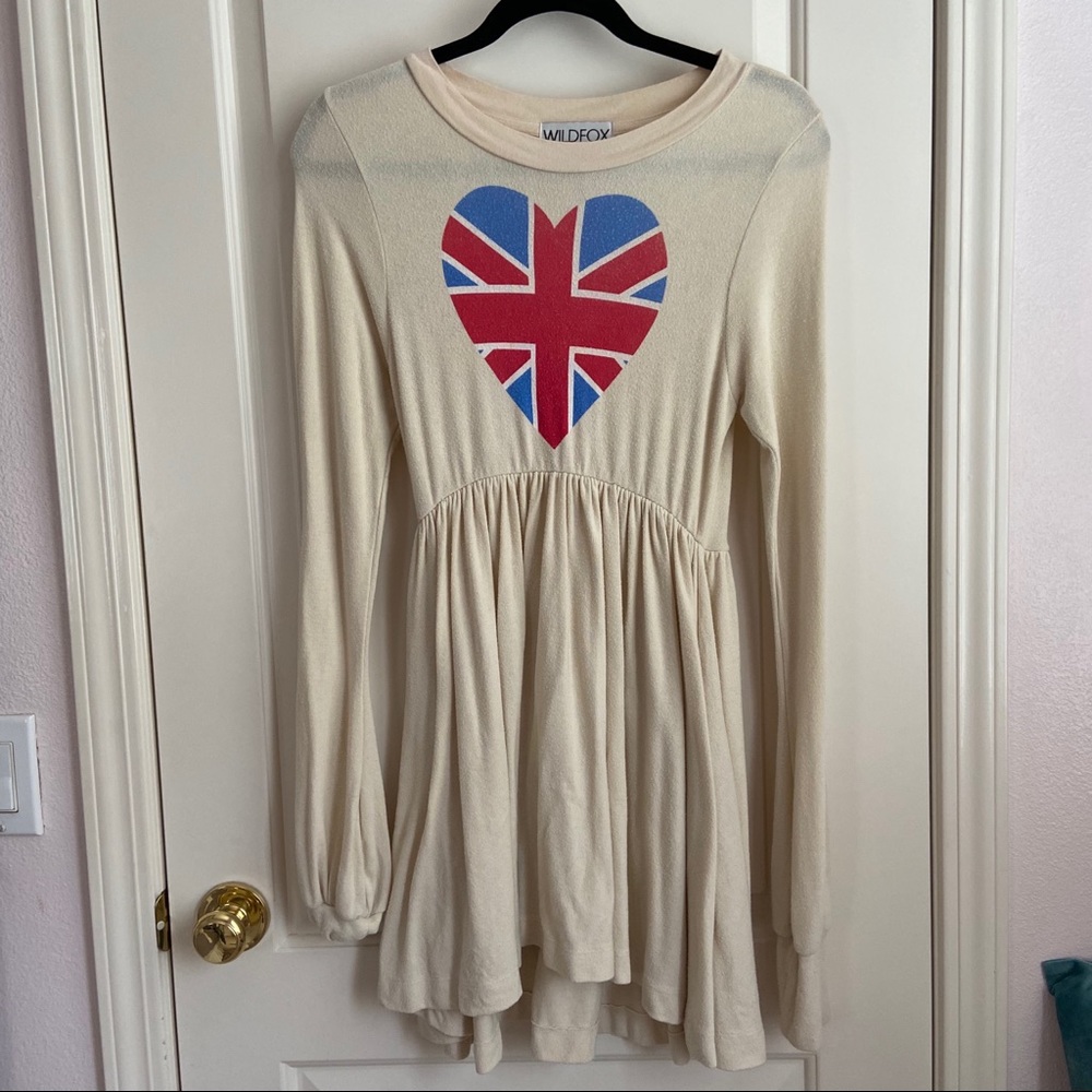 Wildfox Women’s Union Jack Heart Sweater Dress